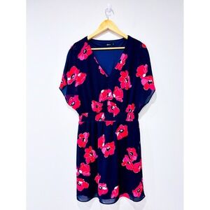 REITMANS Navy floral dress | Flowing‎ summer feminine | Large